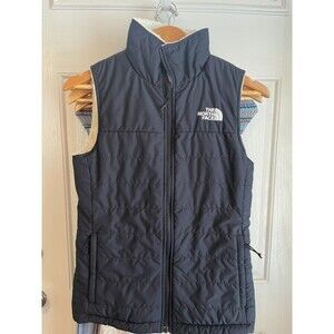 North Face Vest Womens XSmall White Reversible Fuzzy Sherpa Lined Winter Vest